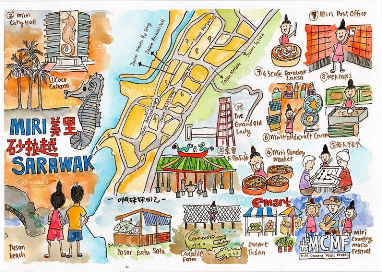 砂拉越美里旅游 · Miri 景点市集美食伴手礼活动
